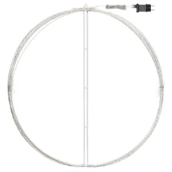 Sfera bianca ripiegabile 3D, Ø 74 cm, microled bianco caldo e freddo, uso interno