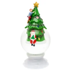 Sfera con Albero e Babbo Natale, led RGB cambiacolore