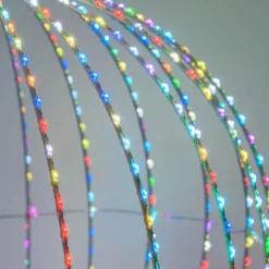 Sfera 3D ripiegabile bianca Ø 40 cm, micro led RGB cambiacolore