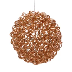 Sfera 3D Rose Gold, filo a spirale, ∅25 cm, 200 microled bianco caldo