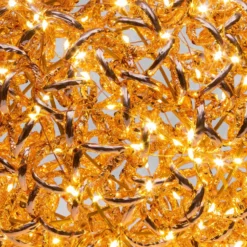 Sfera 3D Rose Gold, filo a spirale, ∅25 cm, 200 microled bianco caldo
