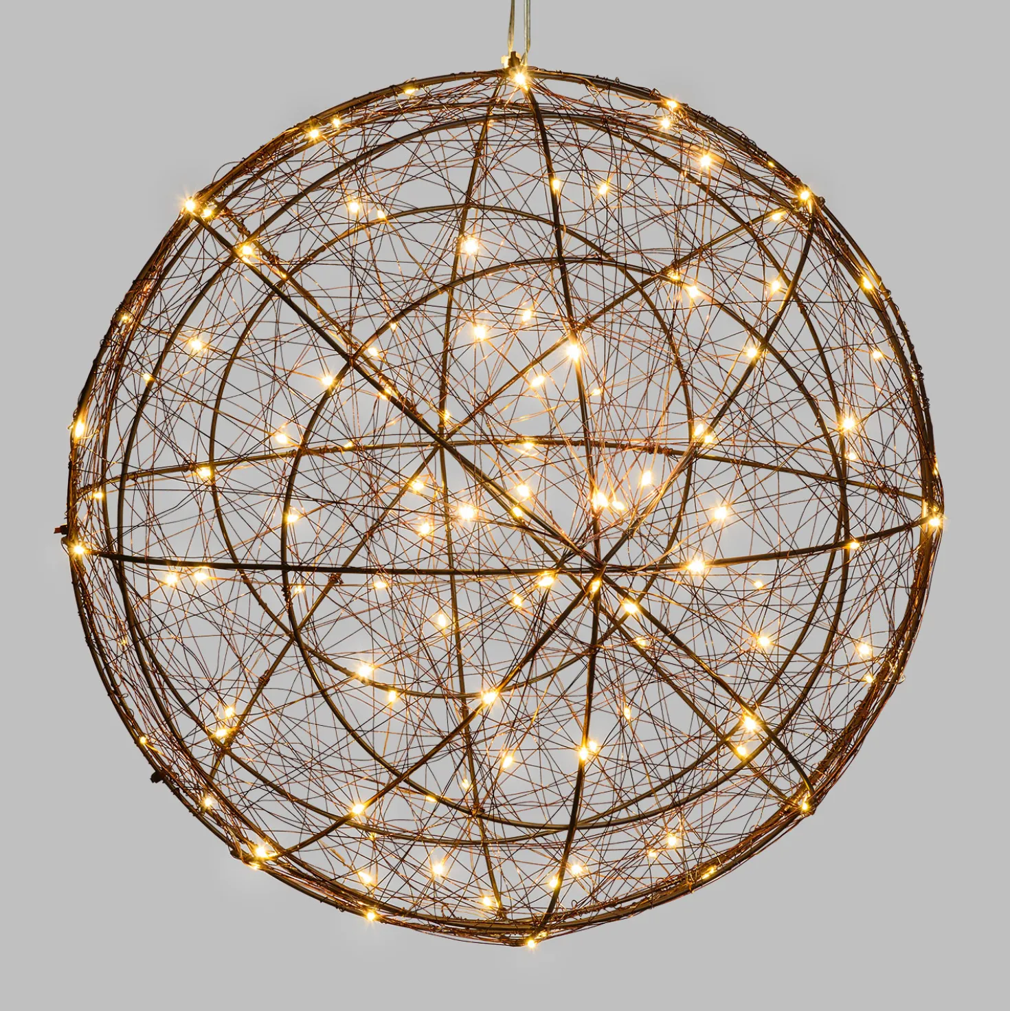 Sfera luminosa 3D, 240 microled bianco caldo