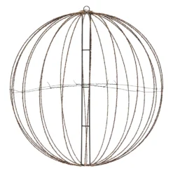 Sfera marrone ripiegabile 3D, Ø 74 cm, microled bianco caldo, uso interno