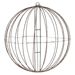 Sfera marrone ripiegabile 3D, Ø 54 cm, microled bianco caldo, uso interno