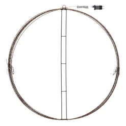 Sfera marrone ripiegabile 3D, Ø 94 cm, microled bianco caldo, uso interno