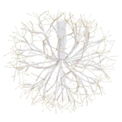 Sfera RICCO con rami bianchi, Ø 30 cm, 384 microled bianco caldo, uso interno