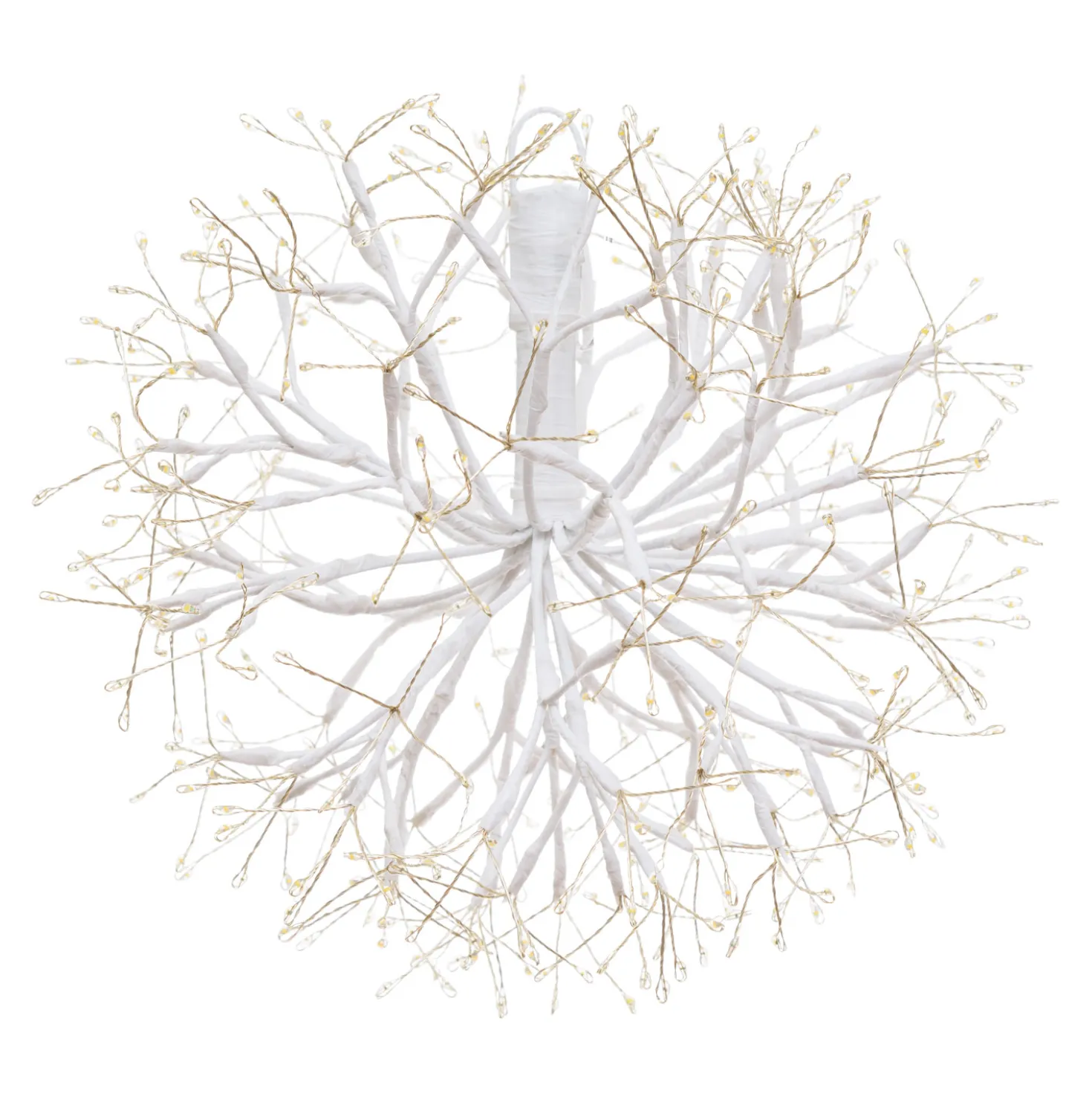 Sfera RICCO con rami bianchi, Ø 30 cm, 384 microled bianco caldo, uso interno