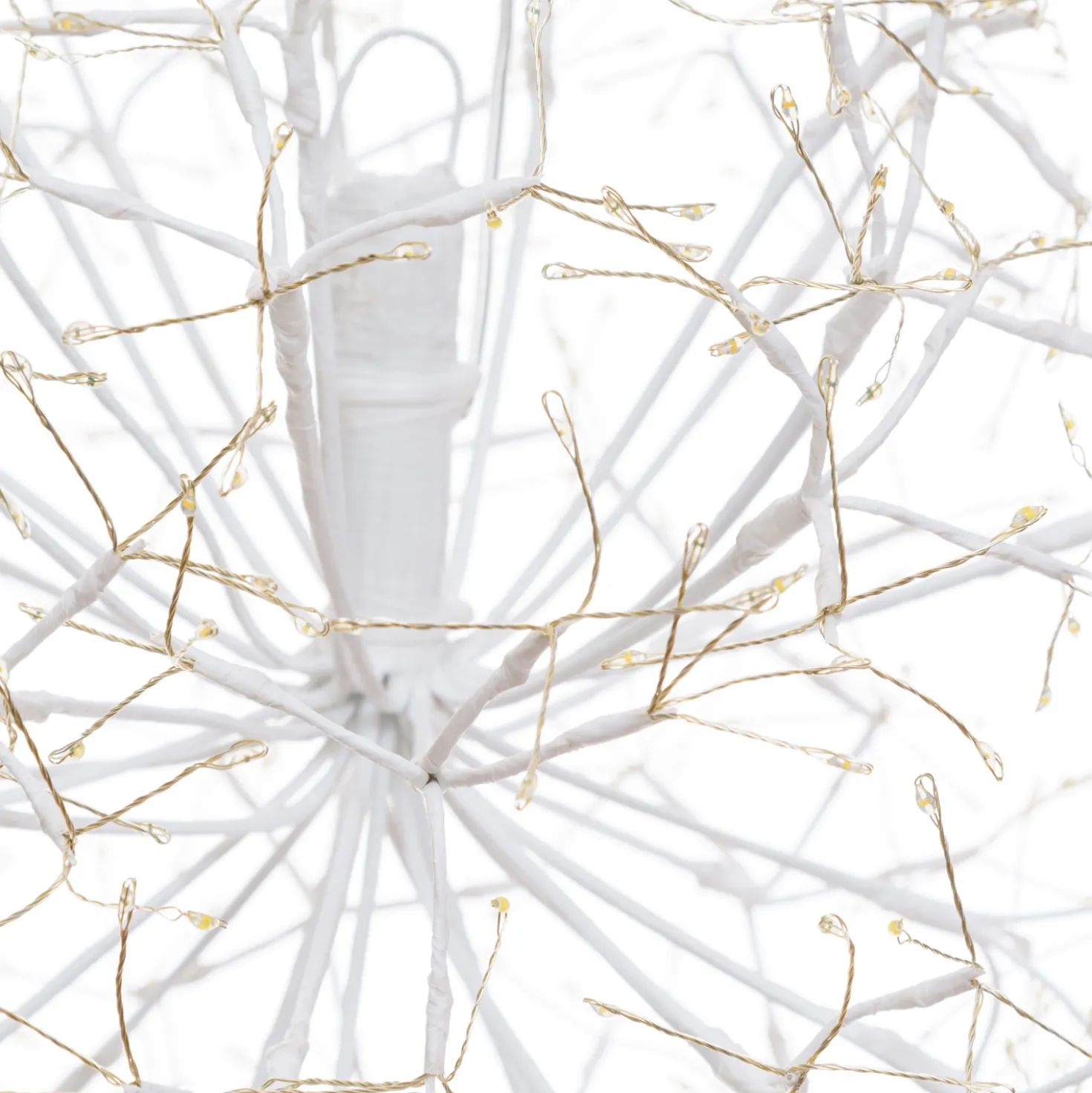 Sfera RICCO con rami bianchi, Ø 30 cm, 384 microled bianco caldo, uso interno