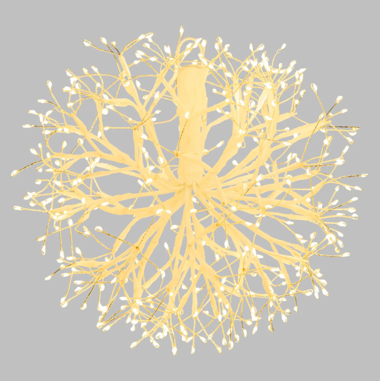 Sfera RICCO con rami bianchi, Ø 30 cm, 384 microled bianco caldo, uso interno