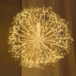 Sfera RICCO con rami bianchi, Ø 60 cm, 1200 microled bianco caldo, uso interno
