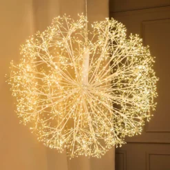 Sfera RICCO con rami bianchi, Ø 1 m, 3780 microled bianco caldo, uso interno