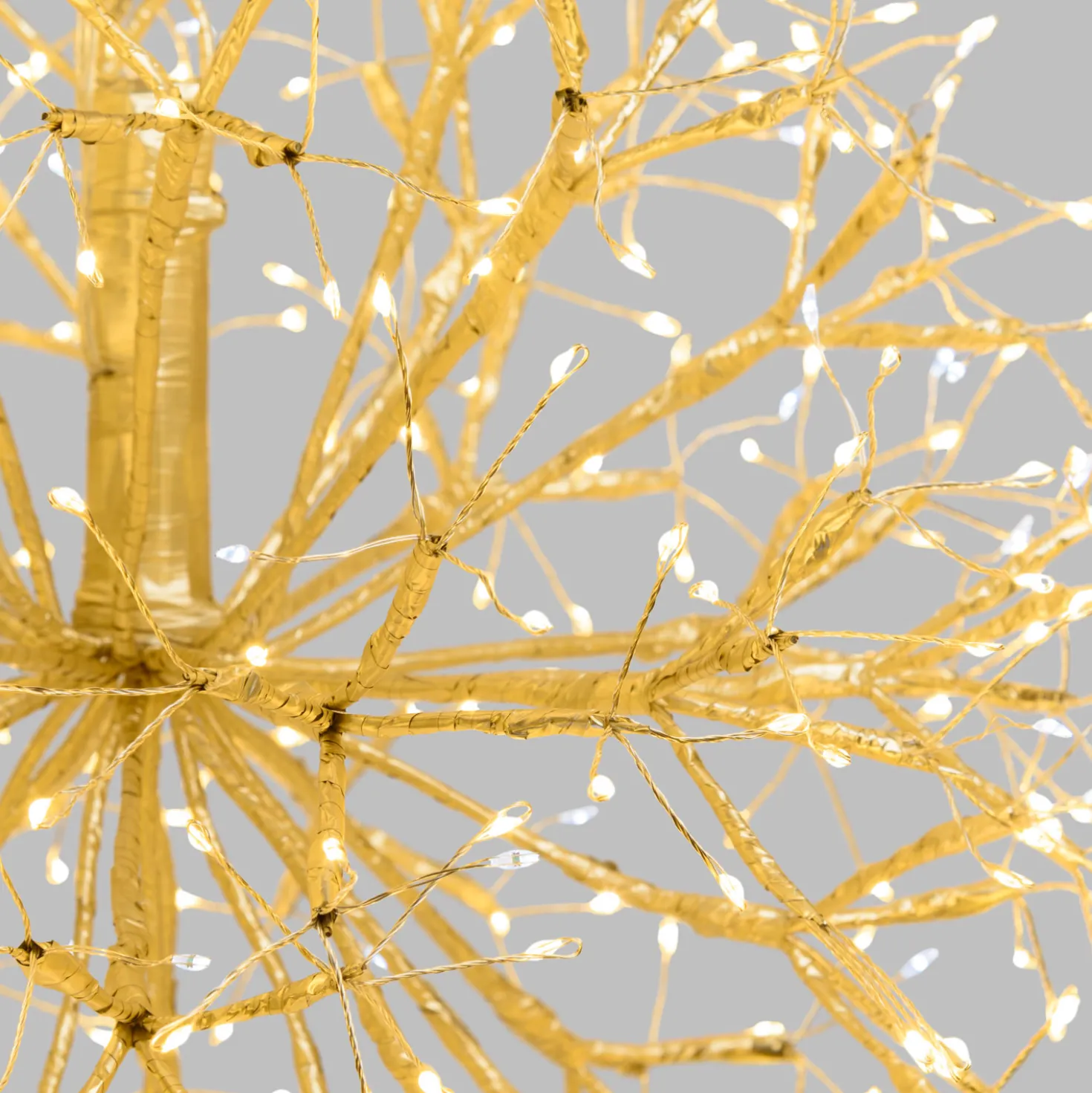 Sfera RICCO con rami champagne, Ø 40 cm, 576 microled bianco caldo e bianco freddo, uso interno