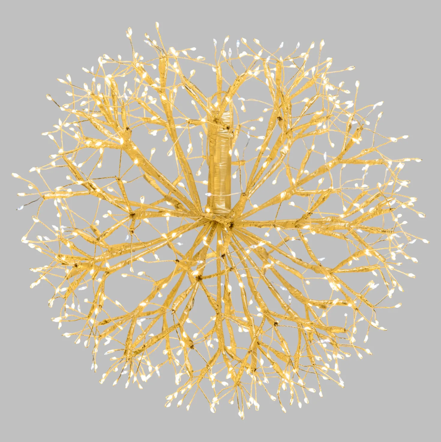 Sfera RICCO con rami champagne, Ø 40 cm, 576 microled bianco caldo e bianco freddo, uso interno