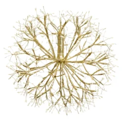 Sfera RICCO con rami champagne, Ø 40 cm, 576 microled bianco caldo e bianco freddo, uso interno