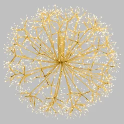Sfera RICCO con rami champagne, Ø 60 cm, 1200 microled bianco caldo e bianco freddo, uso interno