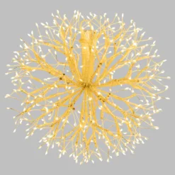 Sfera RICCO con rami champagne, Ø 30 cm, 384 microled bianco caldo e bianco freddo, uso interno