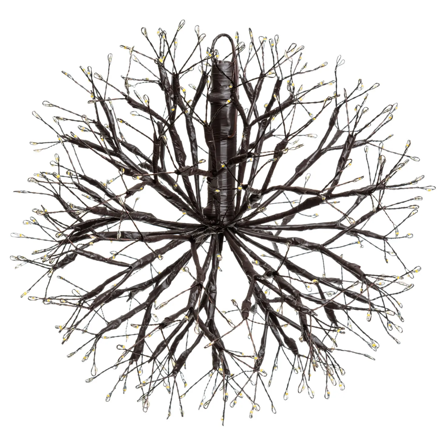 Sfera RICCO con rami marroni, Ø 30 cm, 384 microled bianco caldo, uso interno