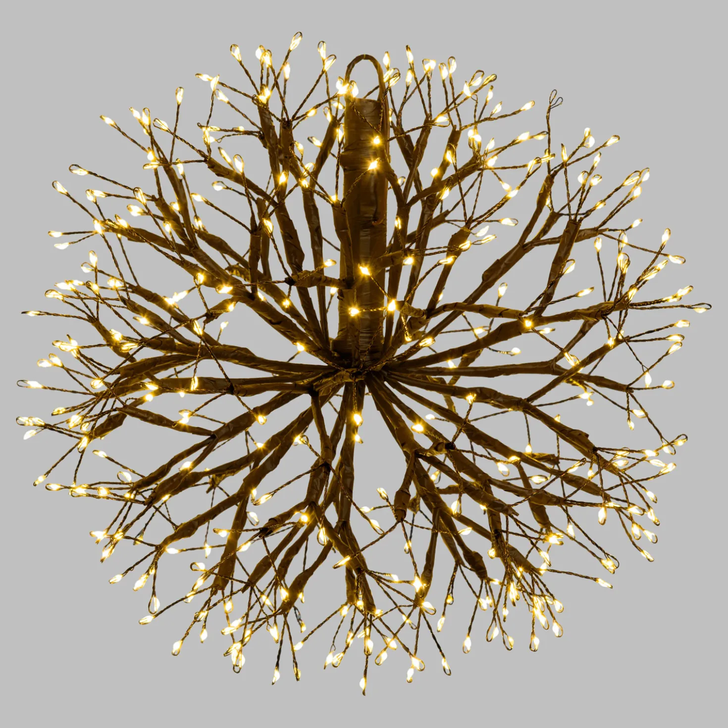 Sfera RICCO con rami marroni, Ø 30 cm, 384 microled bianco caldo, uso interno