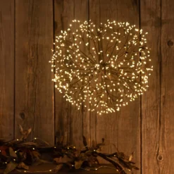 Sfera RICCO con rami marroni, Ø 40 cm, 576 microled bianco caldo, uso interno