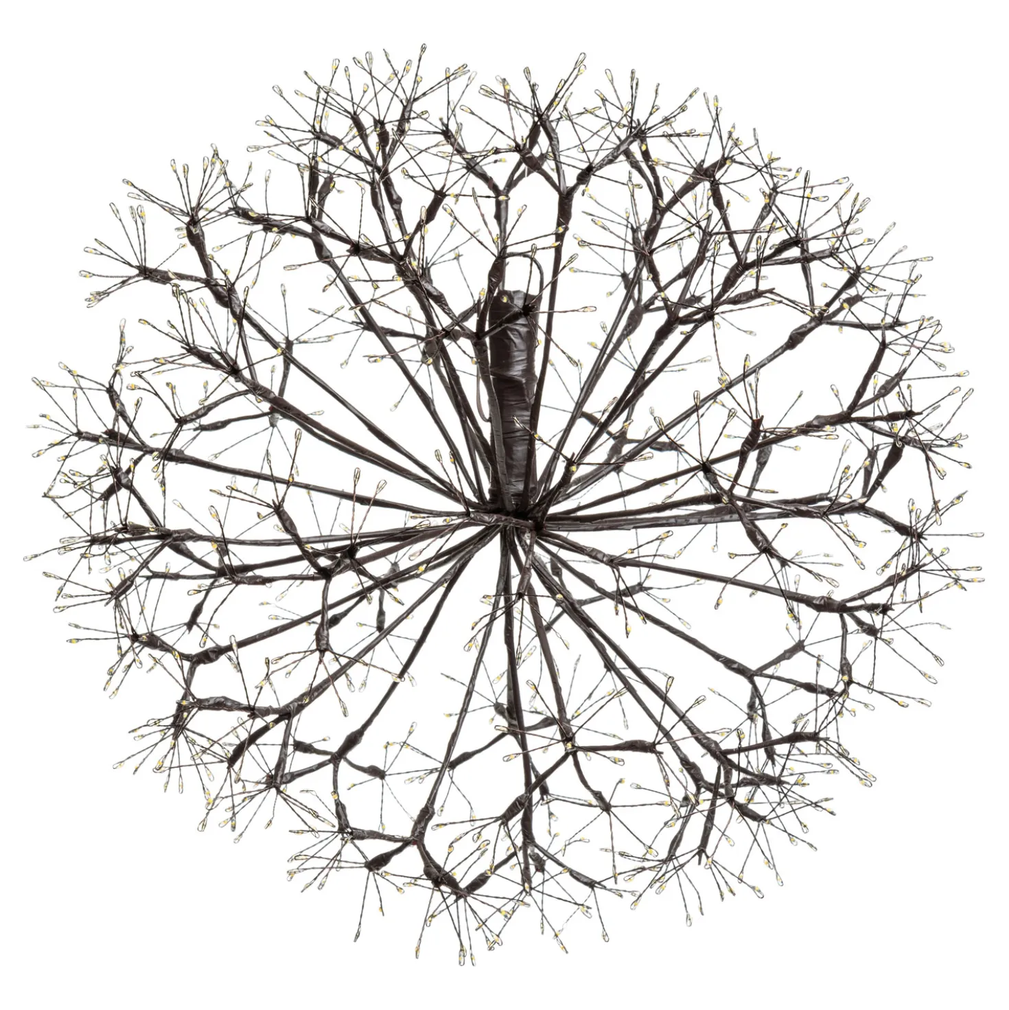 Sfera RICCO con rami marroni, Ø 50 cm, 912 microled bianco caldo, uso interno