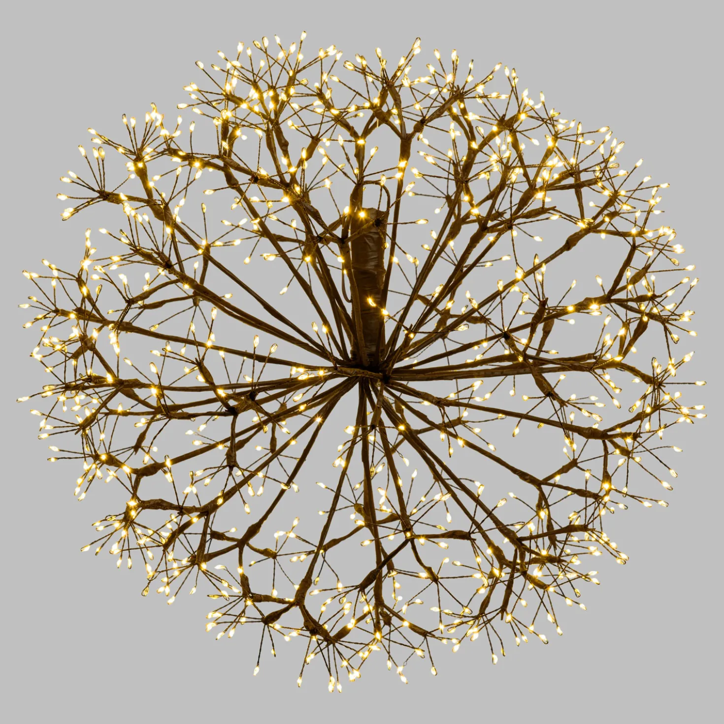 Sfera RICCO con rami marroni, Ø 50 cm, 912 microled bianco caldo, uso interno