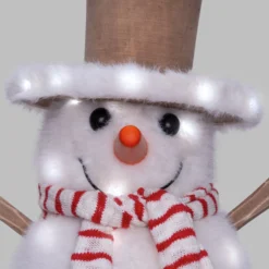 SnowPazzo luminoso 3D in legno, h 30 cm, Dual Color MicroLED bianco caldo e bianco freddo, uso interno