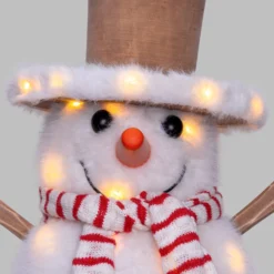 SnowPazzo luminoso 3D in legno, h 30 cm, Dual Color MicroLED bianco caldo e bianco freddo, uso interno
