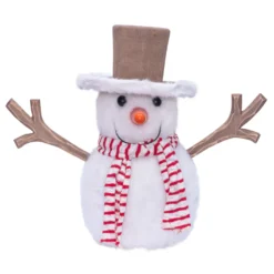 SnowPazzo luminoso 3D in legno, h 40 cm, Dual Color MicroLED bianco caldo e bianco freddo, uso interno