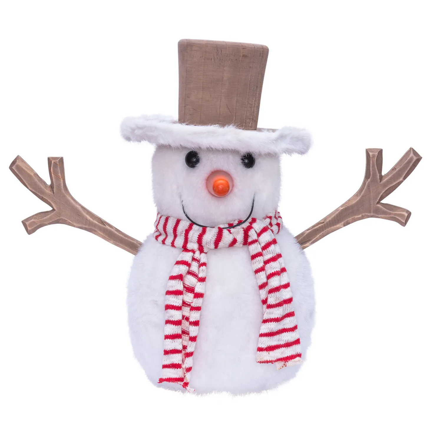 SnowPazzo luminoso 3D in legno, h 40 cm, Dual Color MicroLED bianco caldo e bianco freddo, uso interno