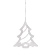 Stalattite con 20 decorazioni stelle e alberi, 4,75 x h 1,15 m, 560 Gocce di Luce, led bianco caldo, cavo trasparente