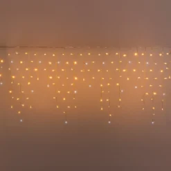 Stalattite Connect+ 2 x h 0,8 m, 140 led bianco caldo e bianco freddo, cavo trasparente, prolungabile