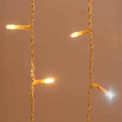 Stalattite Connect+ 5 x h 0,8 m, 350 led bianco caldo e bianco freddo, cavo trasparente, prolungabile