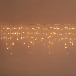 Stalattite Connect+ 2 x h 0,36 m, 160 led bianco caldo e bianco freddo, cavo trasparente, prolungabile