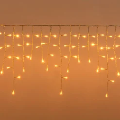 Stalattite Connect+ 2 x h 0,36 m, 160 led bianco caldo, cavo trasparente, prolungabile