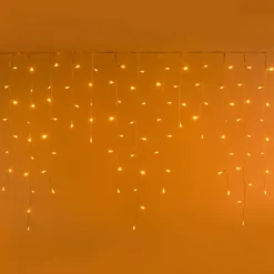 Stalattite Connect+ 5 x h 0,8 m, 350 led bianco caldo, cavo trasparente, prolungabile