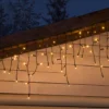Stalattite Connect+ 5 x h 0,36 m, 400 led bianco caldo, cavo verde, prolungabile