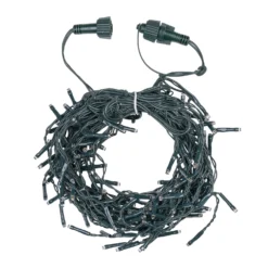 Stalattite Connect+ 5 x h 0,36 m, 400 led bianco caldo, cavo verde, prolungabile
