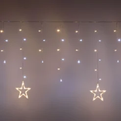 Stalattite con stelle, h 0,8 m, led bianco caldo e bianco freddo