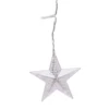 Stalattite con 10 stelle, 2 x h 0,7 m, 90 led bianco caldo
