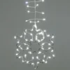 Stalattite decorata con cristalli di neve 3,2 x h 0,8 m, 728 microled bianco freddo