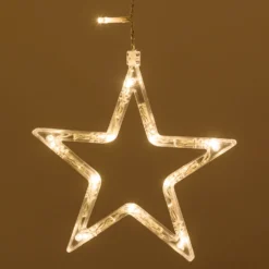 Stalattite decorata con stelle, 5 x h 1,05 m, 620 led bianco caldo
