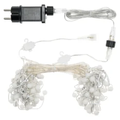Stalattite decorata 100 minisfere Gummy, microled bianco caldo