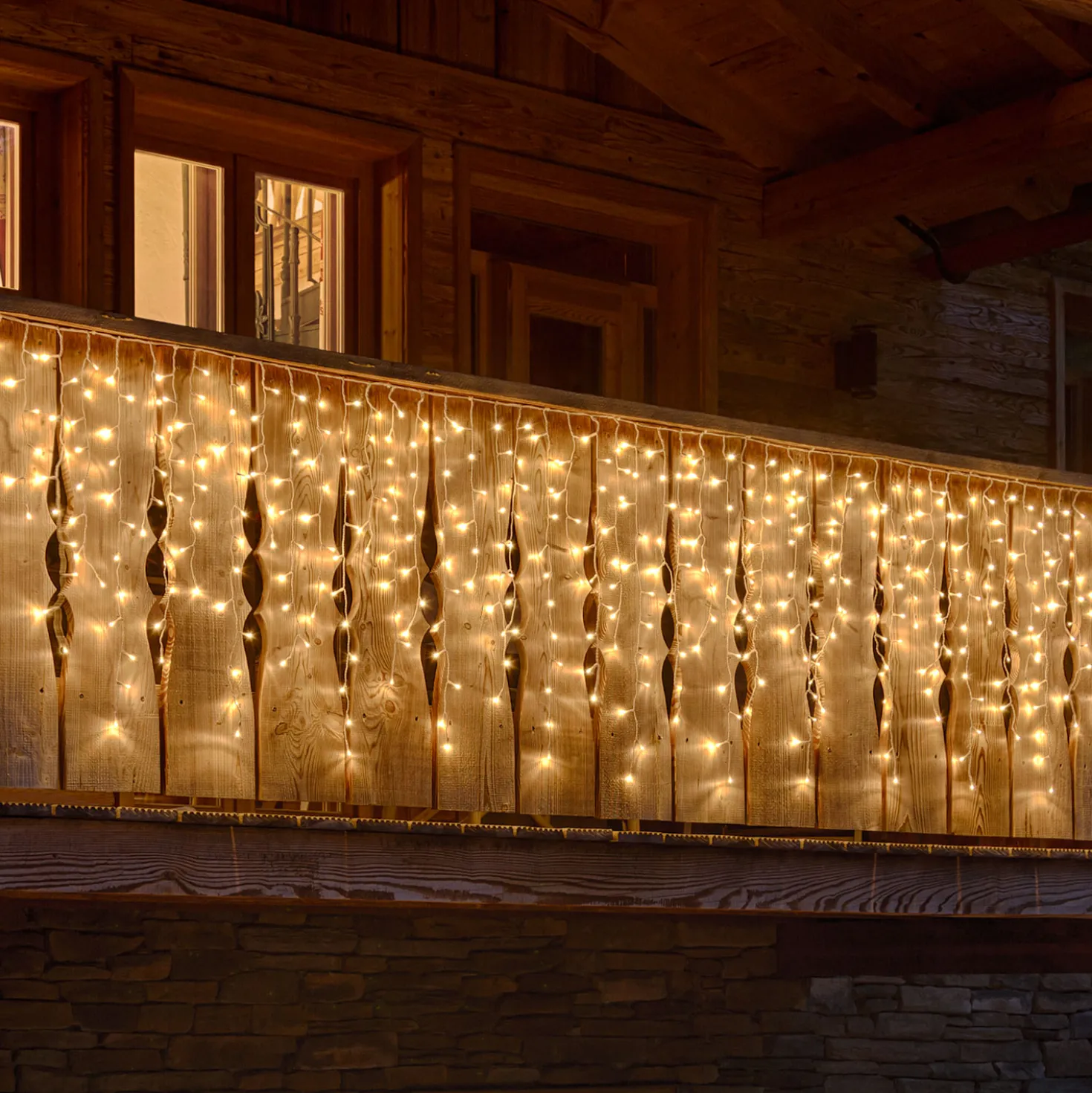 Stalattite di luci, 432 led bianco caldo