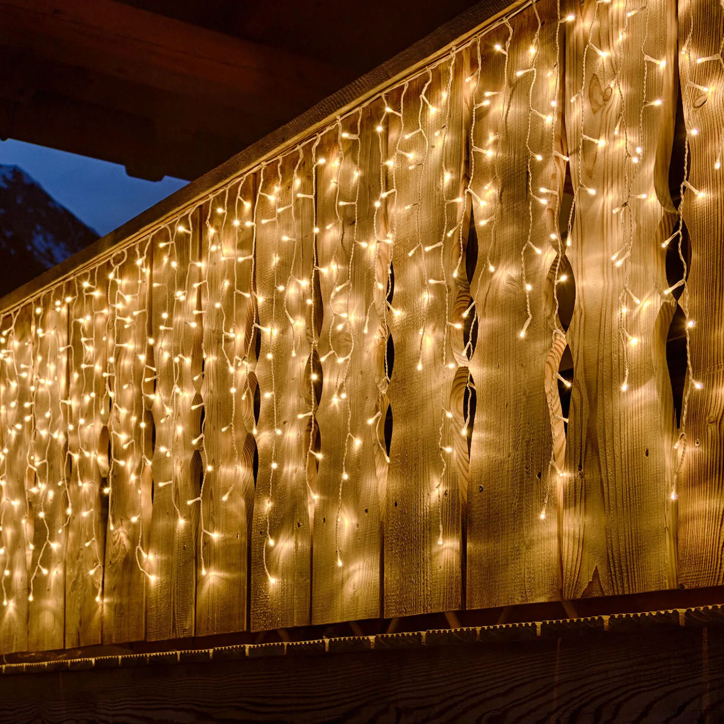 Stalattite di luci, 432 led bianco caldo