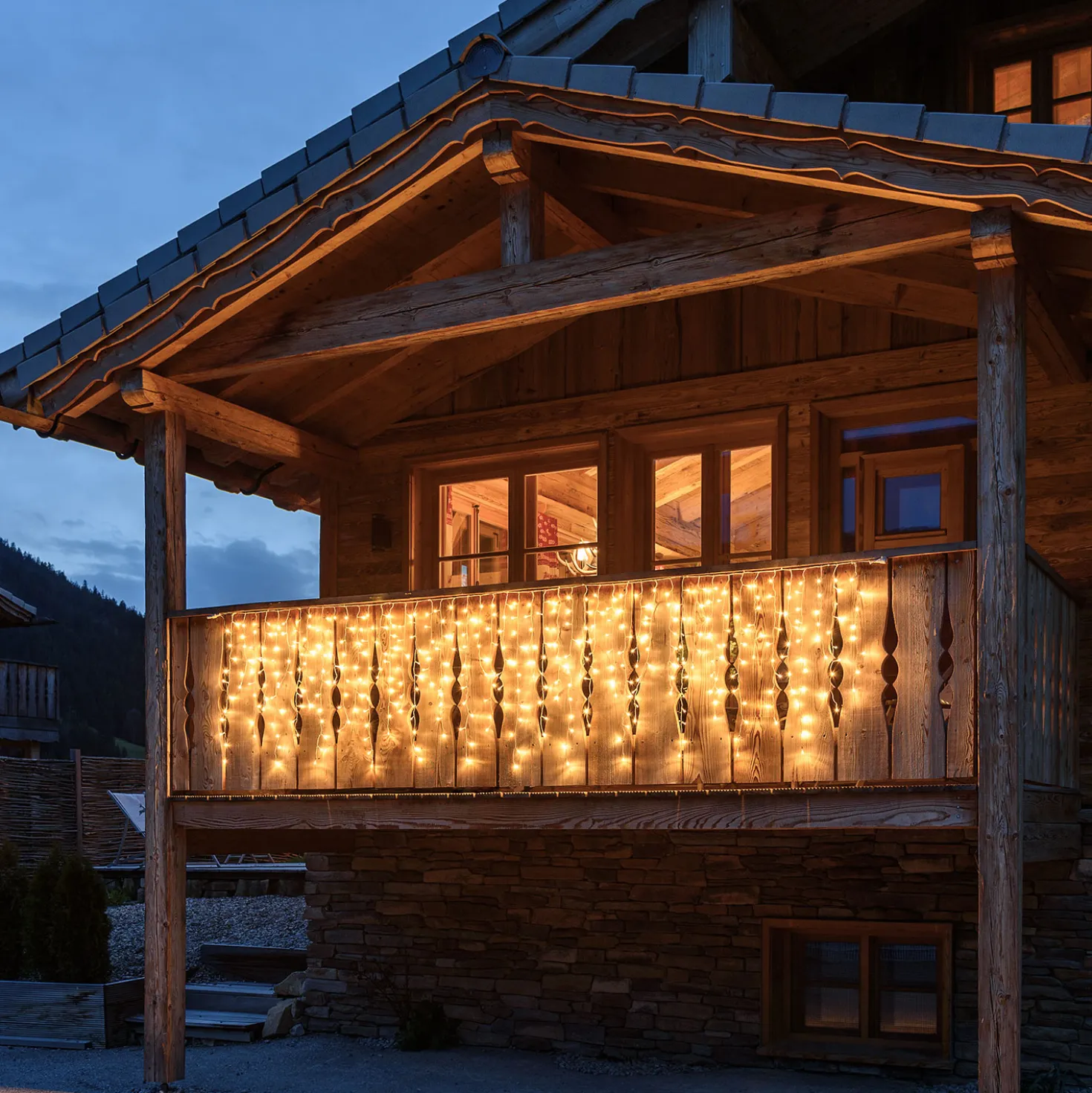 Stalattite di luci, 432 led bianco caldo