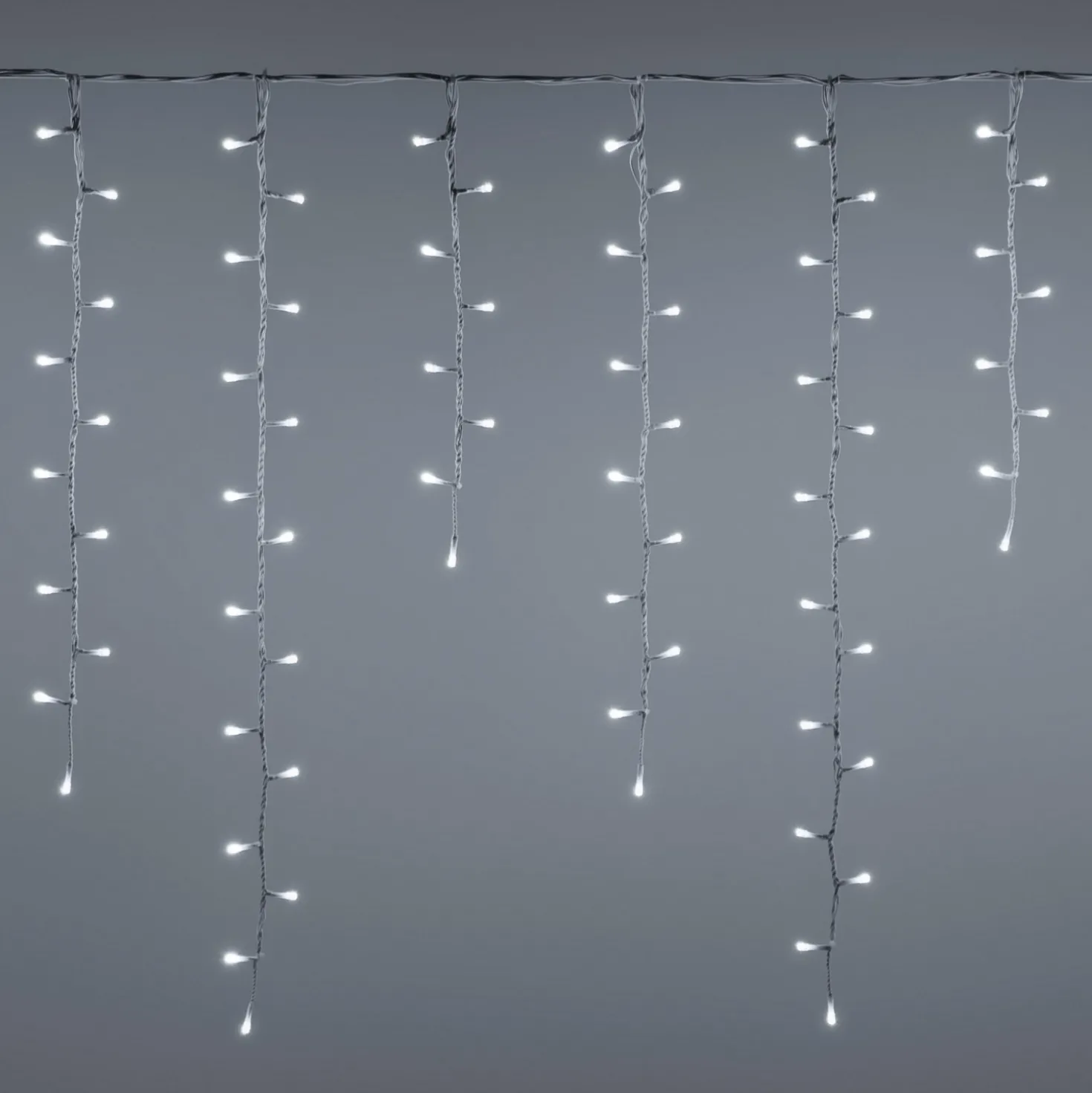 Stalattite effetto nevicata h 0,8 m, led bianco freddo