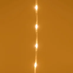 Stalattite effetto nevicata h 0,8 m, gocce di luce led bianco extra caldo