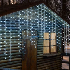 Stalattite effetto Nevicata, 480 led bianco freddo