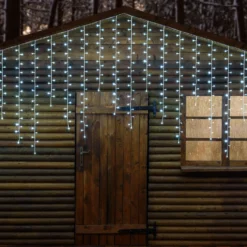 Stalattite effetto Nevicata, 480 led bianco freddo