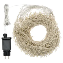 Stalattite 16 festoni, 3 x h 0,75 m, 2000 microled bianco caldo
